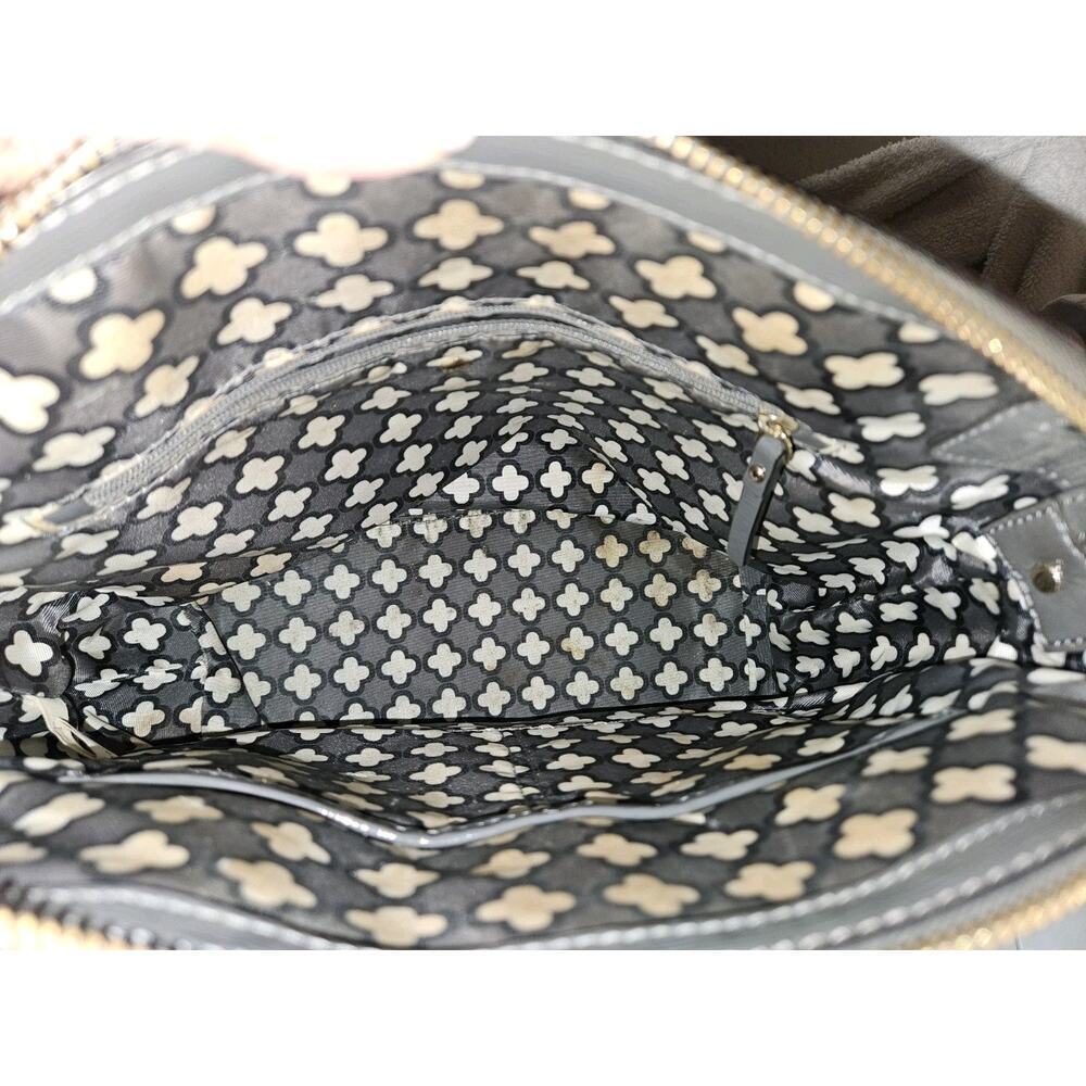 Kate Spade New York Beacon Court Jeanne Leather Gray Handbag Satchel 10x9 - Picture 14 of 15